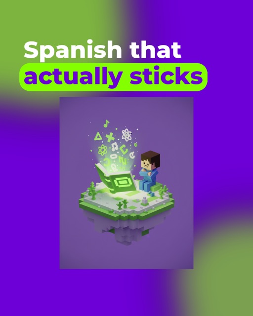 США — продаём испанский, объявление на английском: Spanish that actually sticks